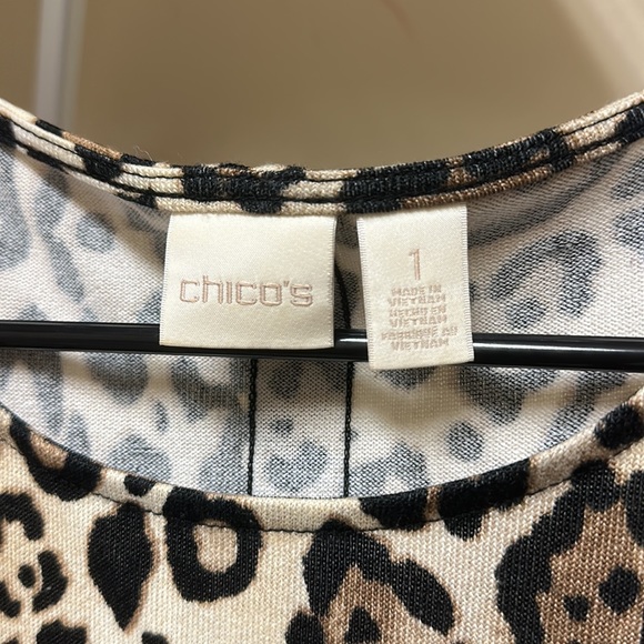 chico’s leopard print mini dress/blouse (M/L) - Picture 4 of 4